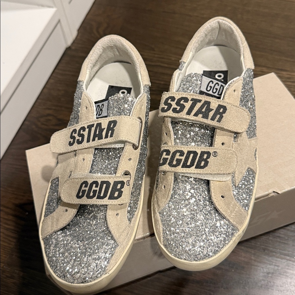 Golden Goose Silver Glitter Old School Sneakers - brand new never worn.
